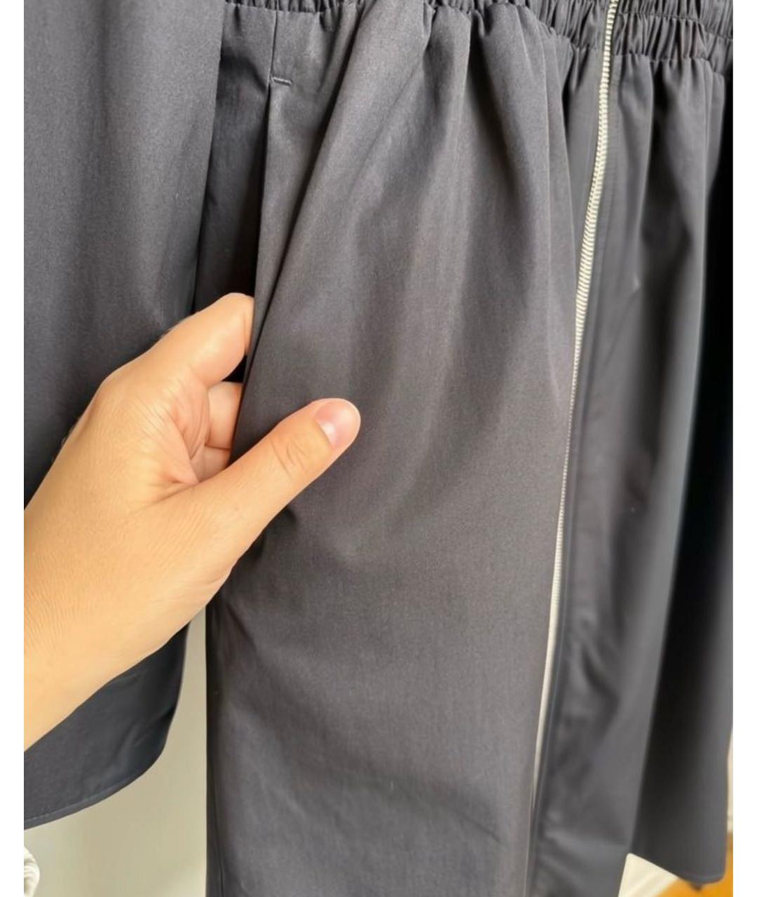 SPORTMAX Черное хлопковое повседневное платье, фото 8