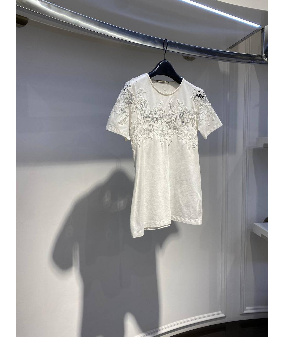 ERMANNO SCERVINO Белая хлопковая футболка, фото 2