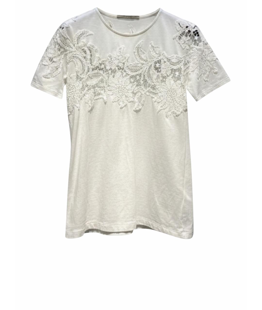 ERMANNO SCERVINO Белая хлопковая футболка, фото 1