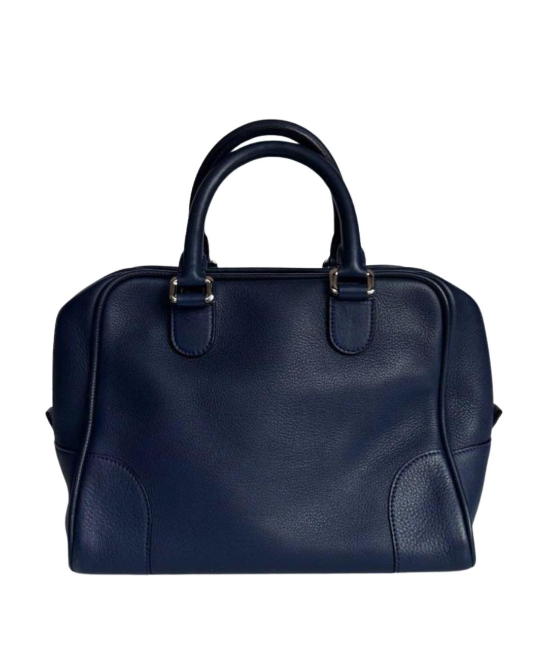 LOEWE Синяя кожаная сумка с короткими ручками, фото 1