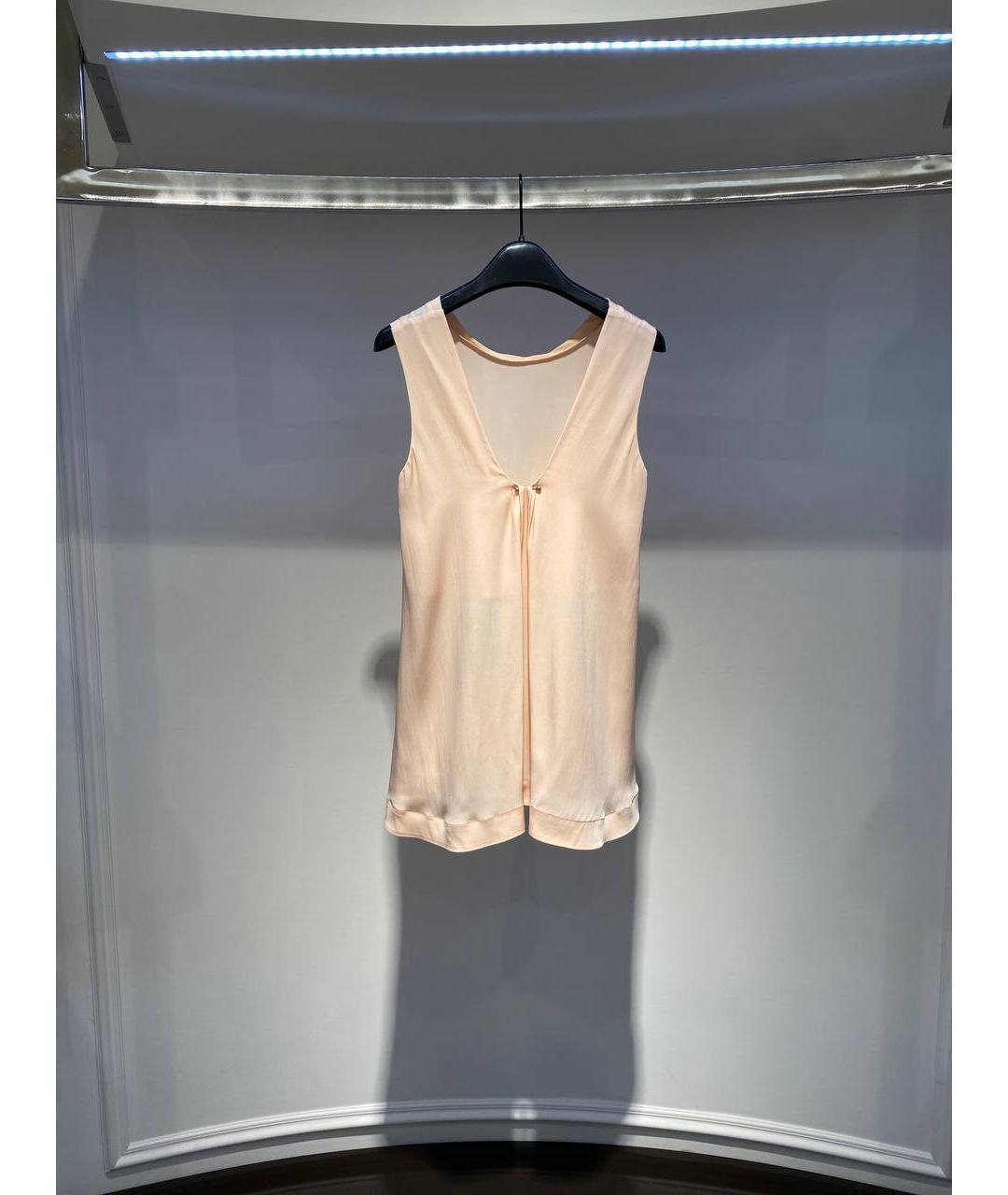 ERMANNO SCERVINO Коралловая шелковая майка, фото 3