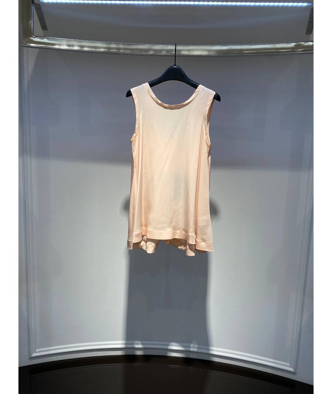 ERMANNO SCERVINO Коралловая шелковая майка, фото 4