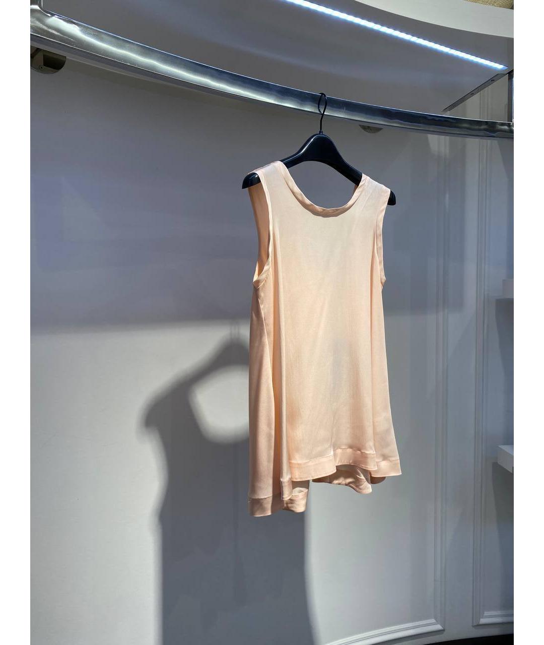 ERMANNO SCERVINO Коралловая шелковая майка, фото 2