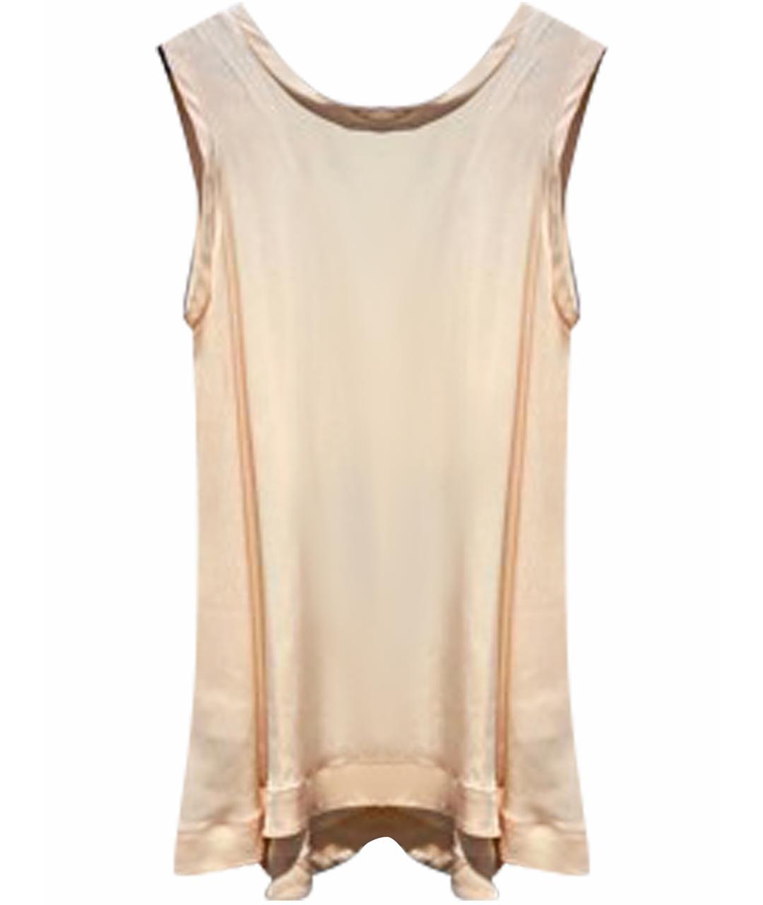 ERMANNO SCERVINO Коралловая шелковая майка, фото 1