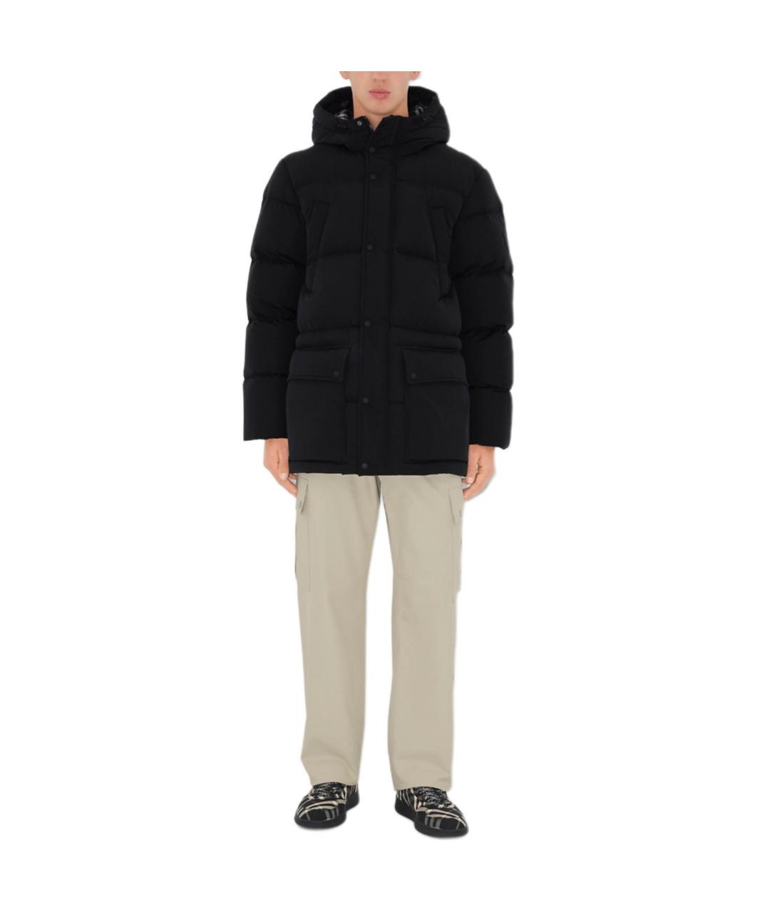 BURBERRY Черный пуховик, фото 2