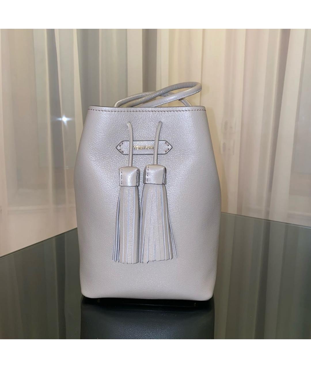 TOM FORD Бежевая кожаная сумка через плечо, фото 9