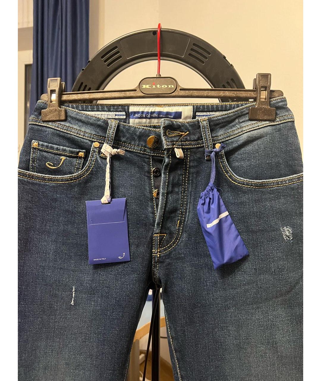 JACOB COHEN Синие хлопковые джинсы скинни, фото 3