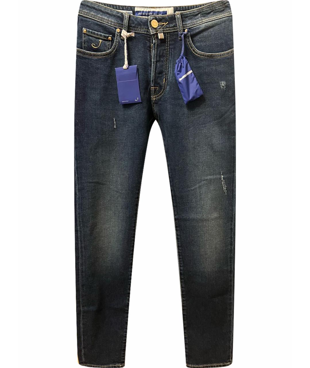 JACOB COHEN Синие хлопковые джинсы скинни, фото 1