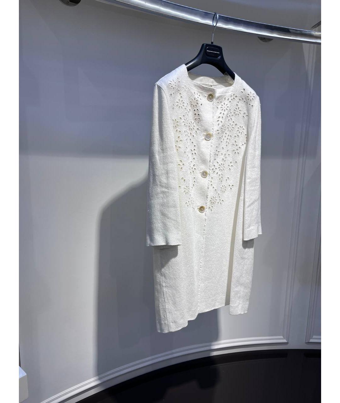 ERMANNO SCERVINO Белое шерстяное пальто, фото 2