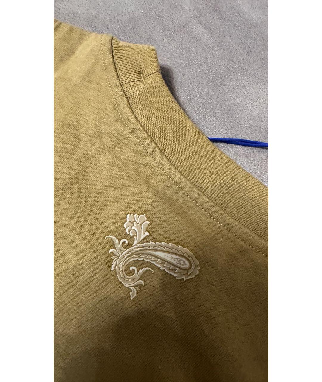 BURBERRY Коричневая хлопковая футболка, фото 5