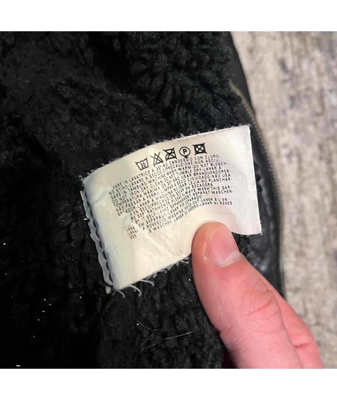 ARMANI JEANS Черная полиэстеровая дубленка/шуба, фото 8