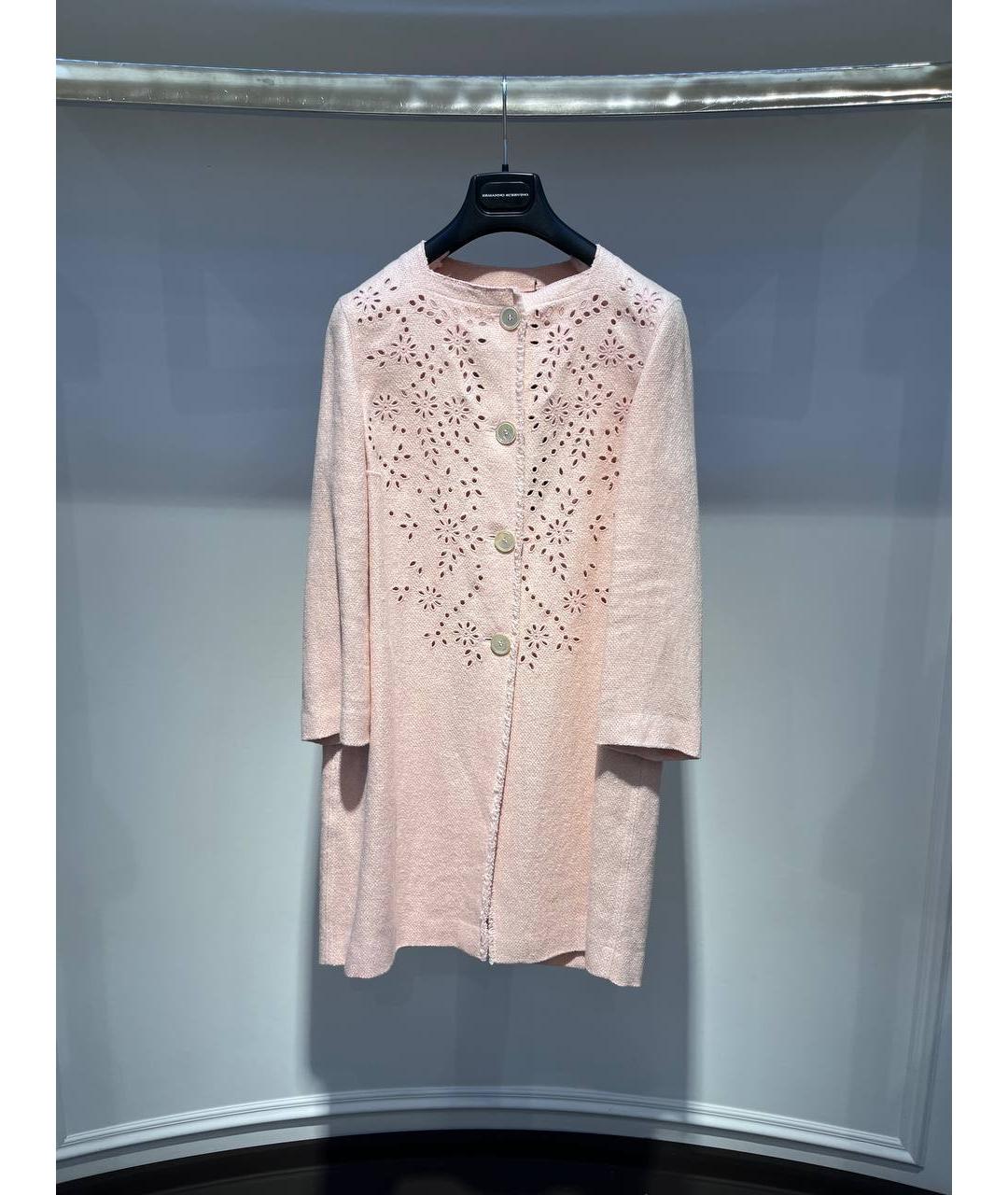 ERMANNO SCERVINO Розовое шерстяное пальто, фото 4