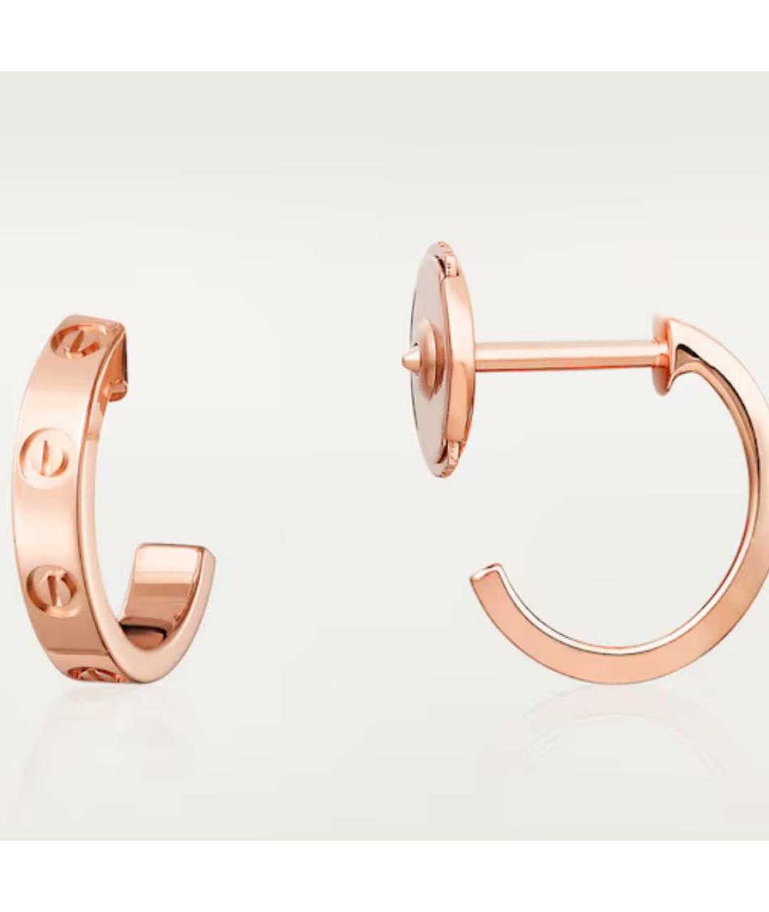 CARTIER Розовые серьги из розового золота, фото 2