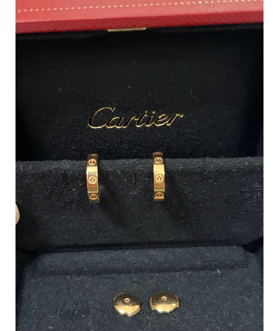 CARTIER Розовые серьги из розового золота, фото 4
