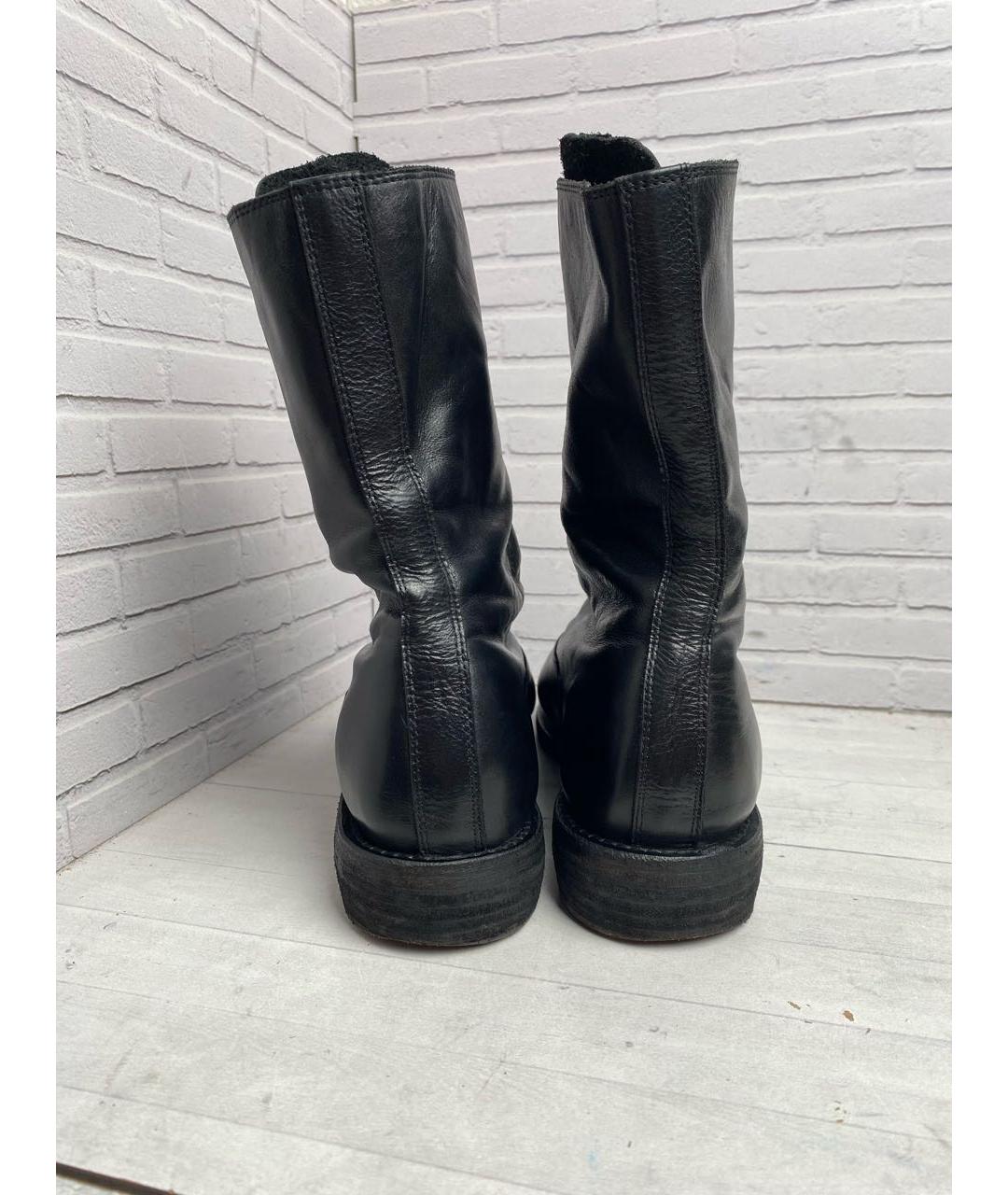 GUIDI Черные кожаные полусапоги, фото 4