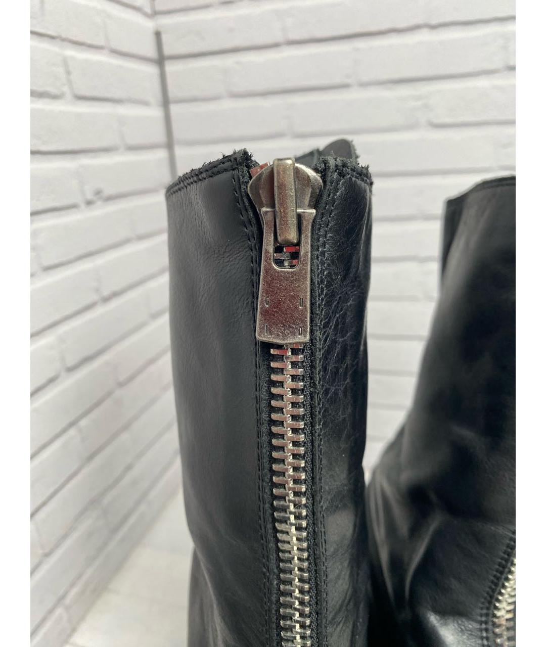 GUIDI Черные кожаные полусапоги, фото 6