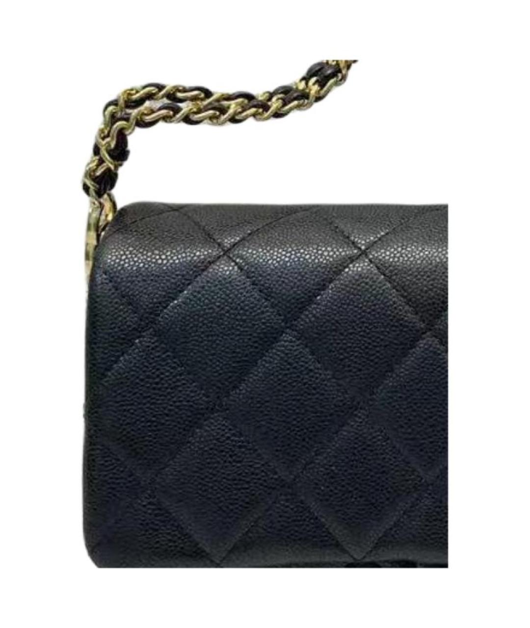 CHANEL Черная кожаная сумка через плечо, фото 2