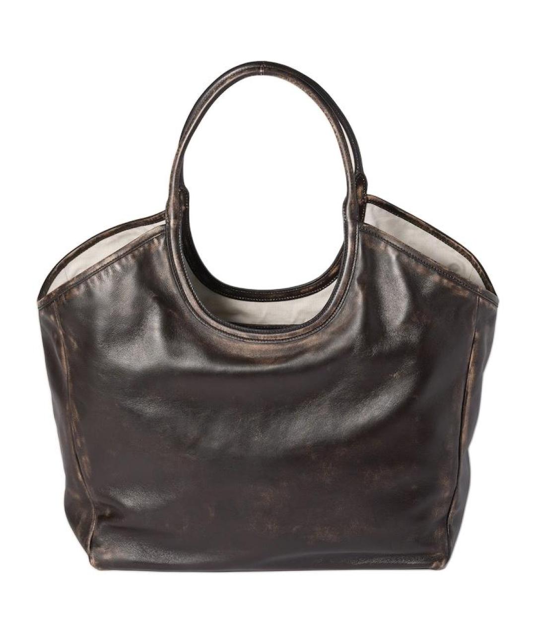 MIU MIU Коричневая кожаная сумка тоут, фото 3