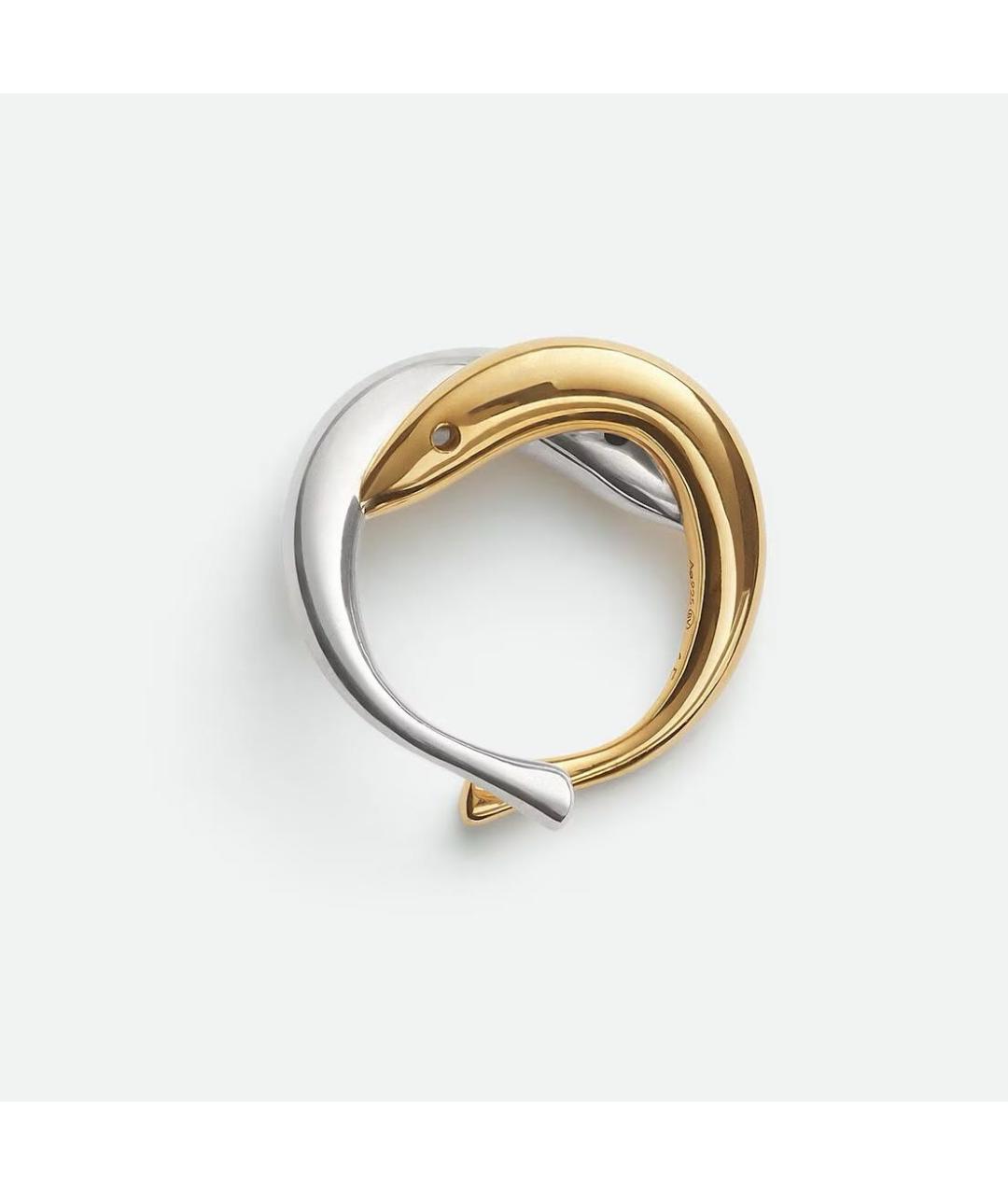 BOTTEGA VENETA Золотое серебряное кольцо, фото 4