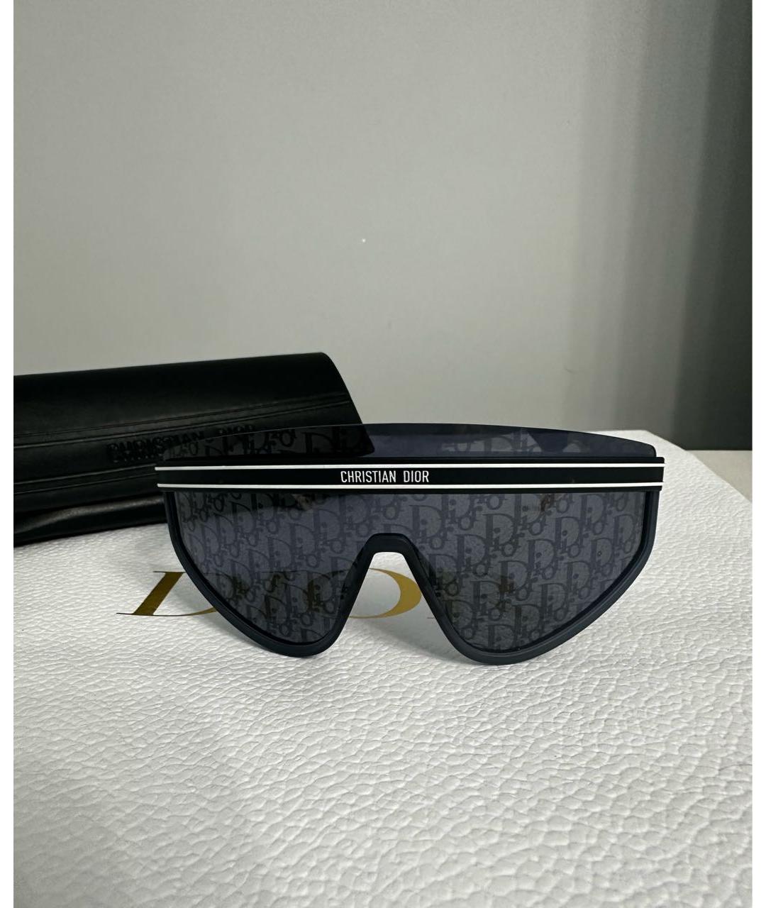 CHRISTIAN DIOR Черные пластиковые солнцезащитные очки, фото 4