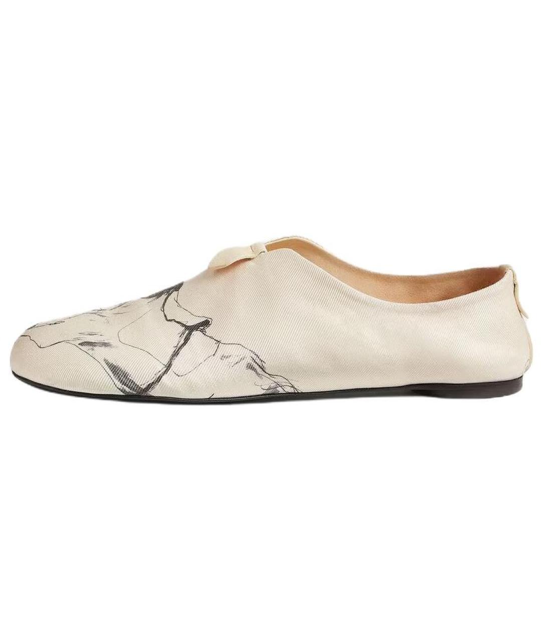 LORO PIANA Бежевые балетки, фото 2