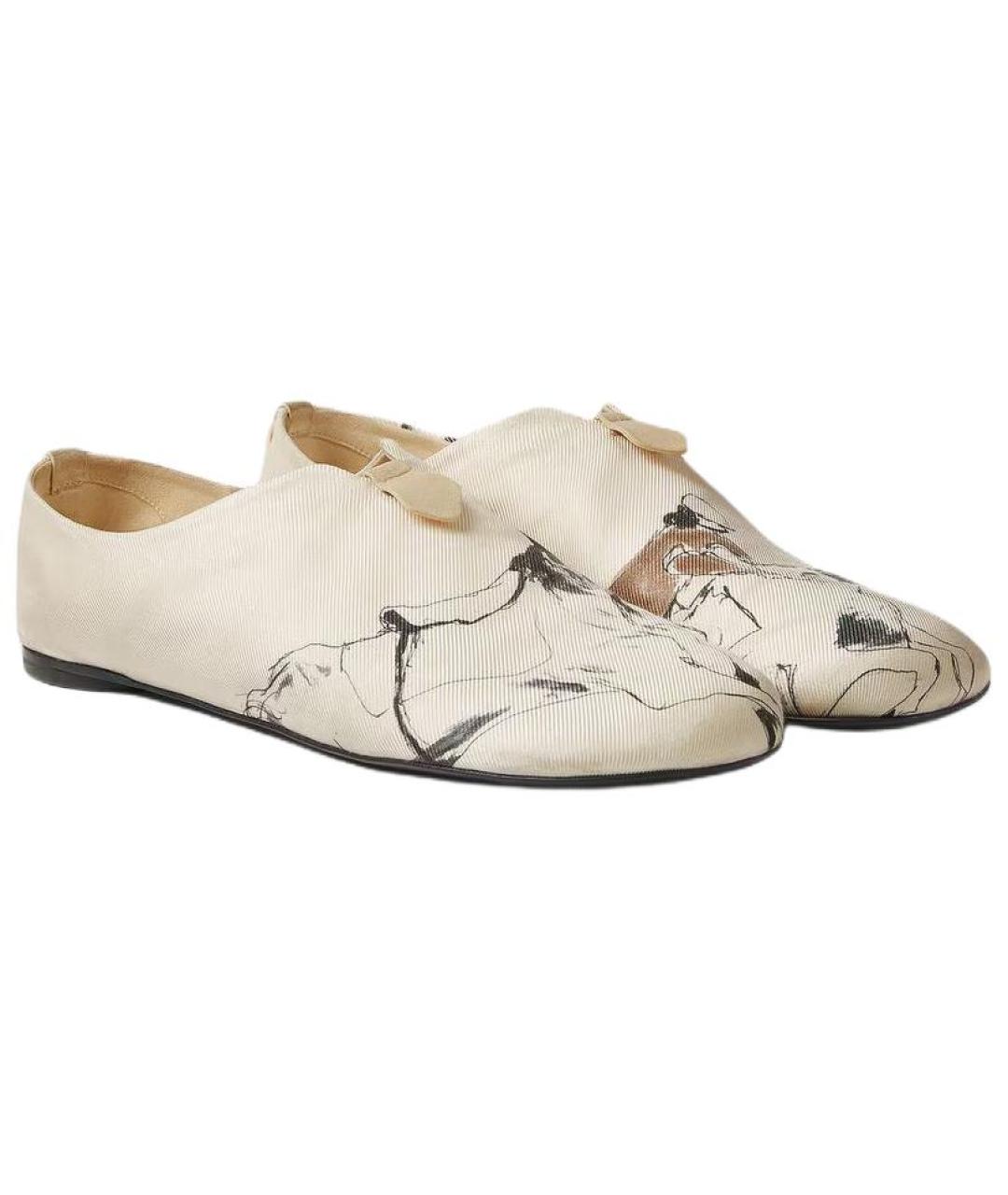 LORO PIANA Бежевые балетки, фото 3