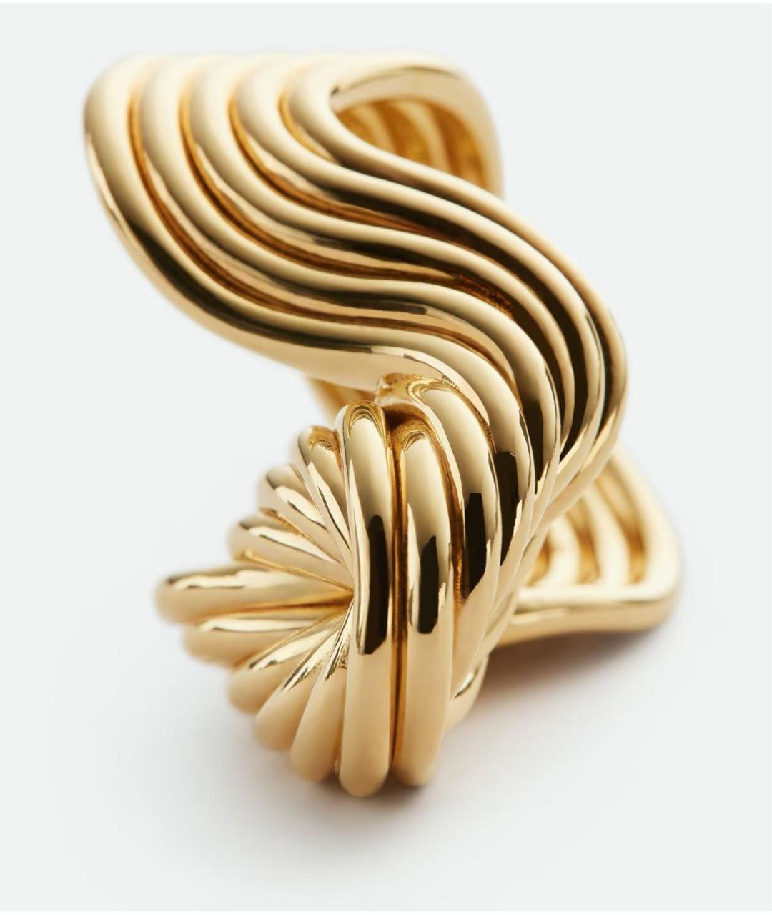 BOTTEGA VENETA Золотое серебряное кольцо, фото 4