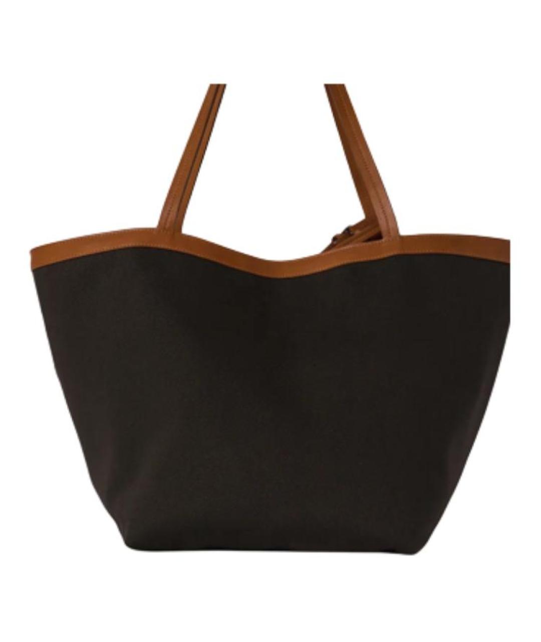 THE ROW Коричневая тканевая сумка тоут, фото 6