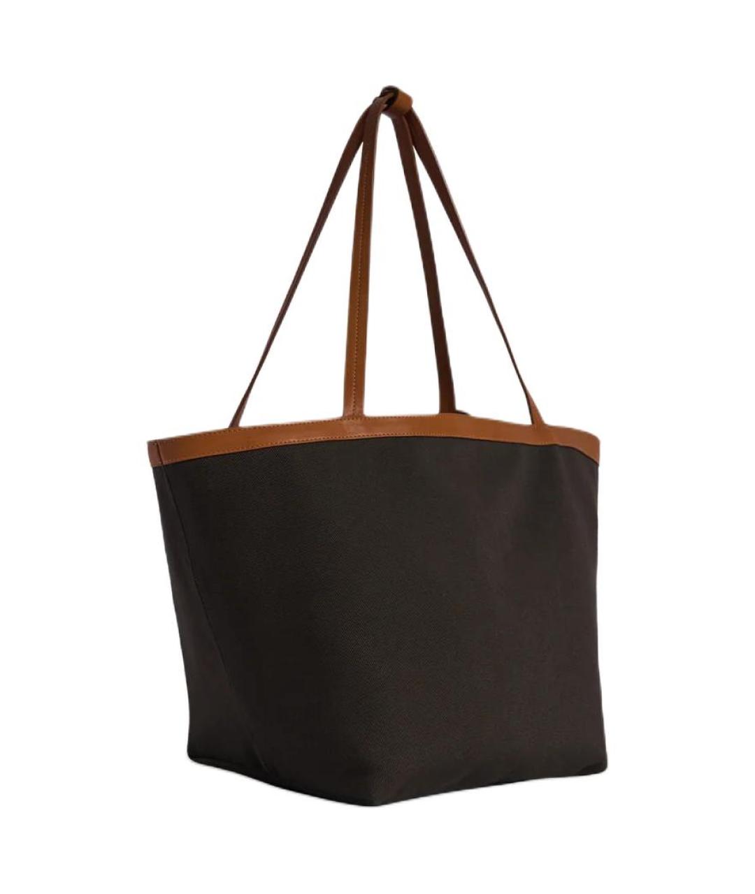 THE ROW Коричневая тканевая сумка тоут, фото 2