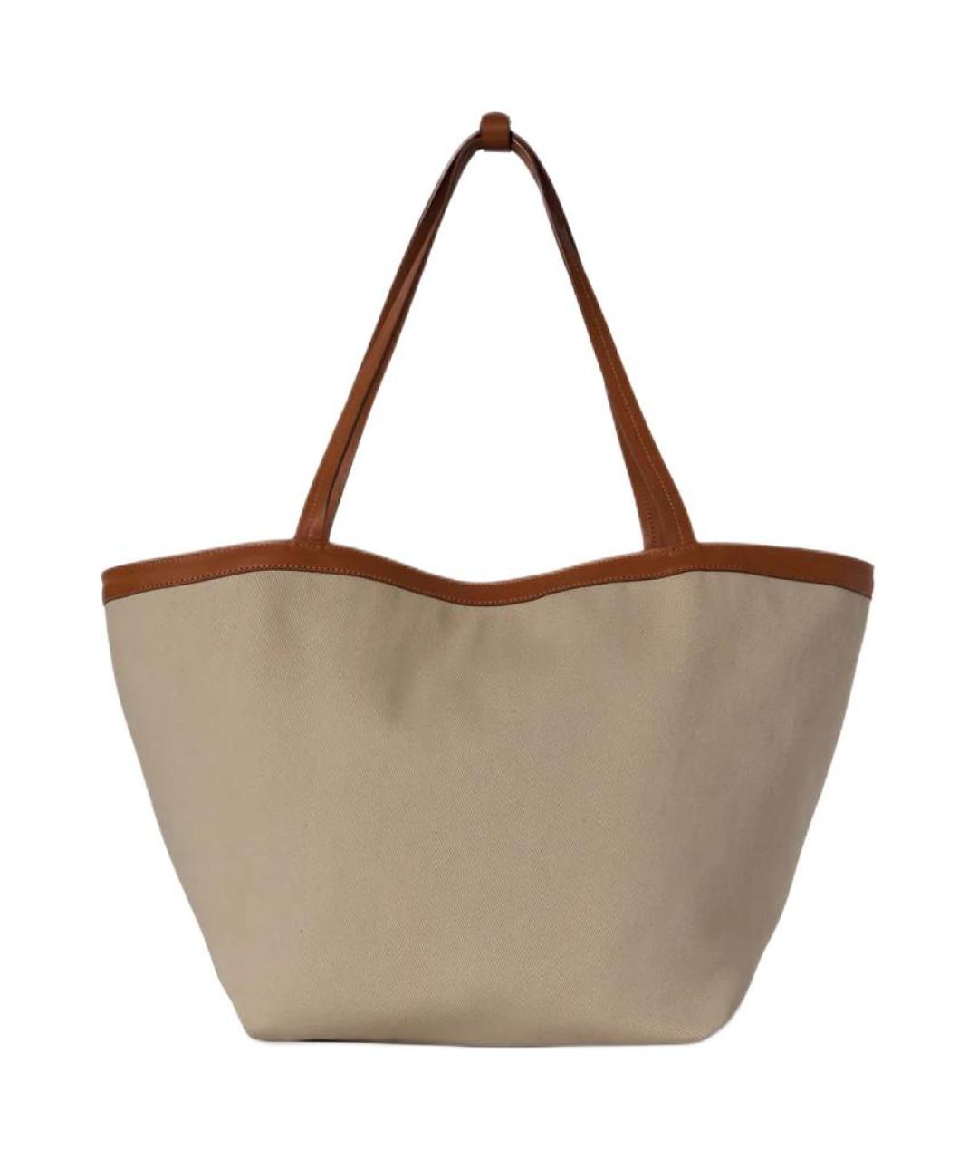 THE ROW Коричневая тканевая сумка тоут, фото 5