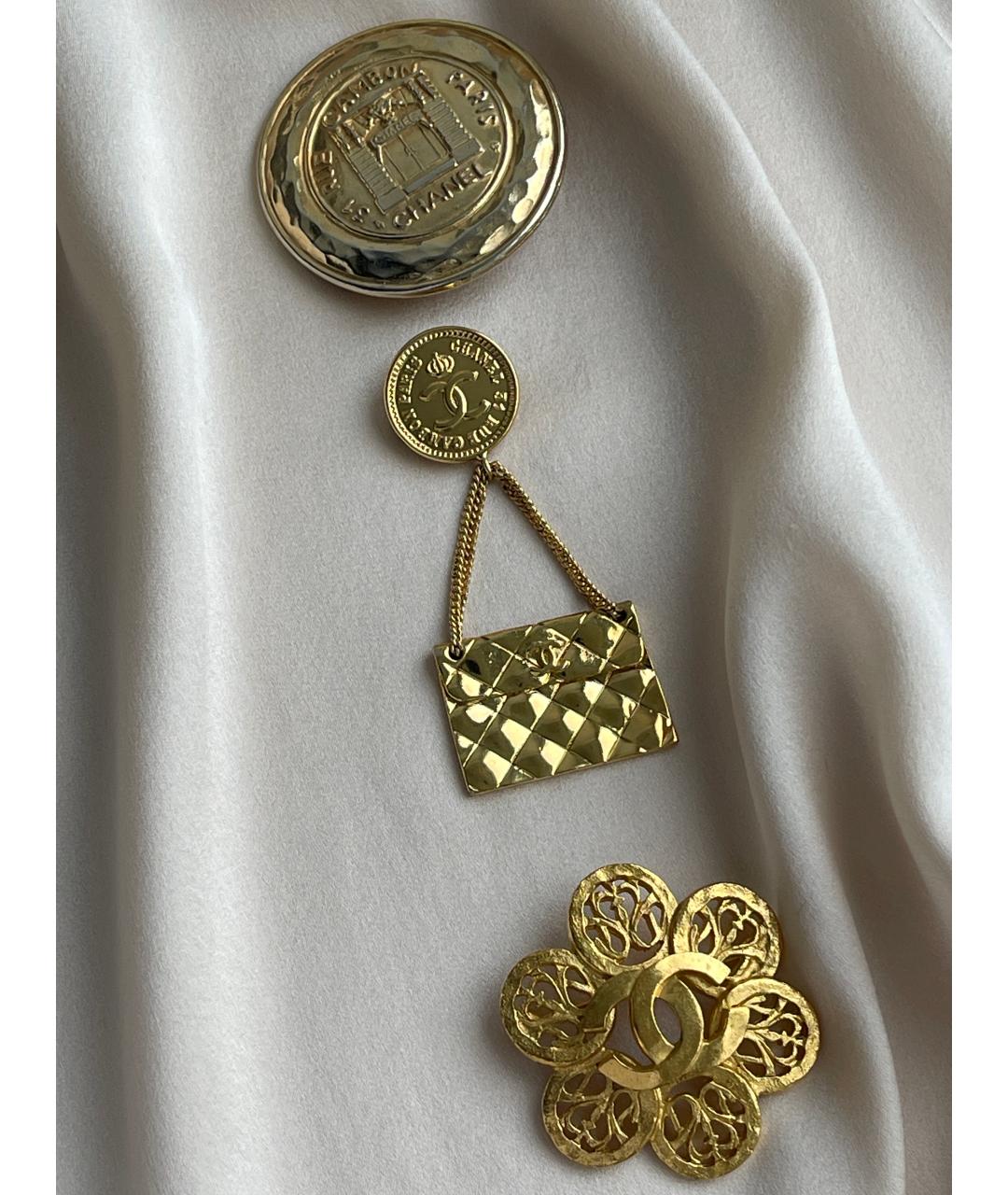 CHANEL Золотая металлическая булавка / брошь, фото 6