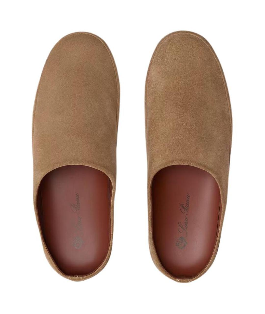 LORO PIANA Кожаные слипоны, фото 5