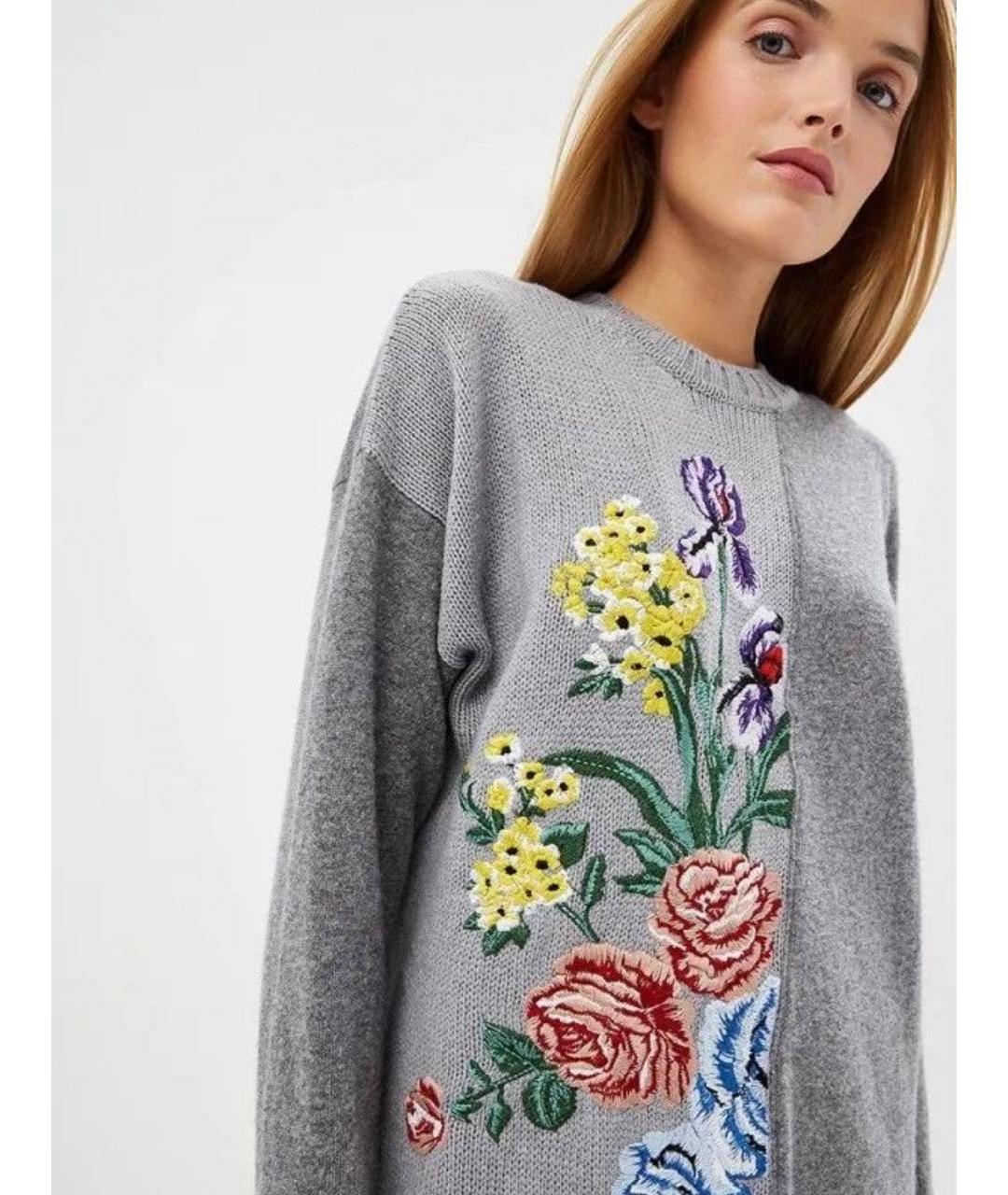 SPORT MAX CODE Серое шерстяное повседневное платье, фото 6