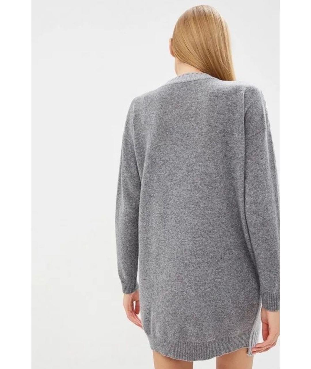 SPORT MAX CODE Серое шерстяное повседневное платье, фото 2