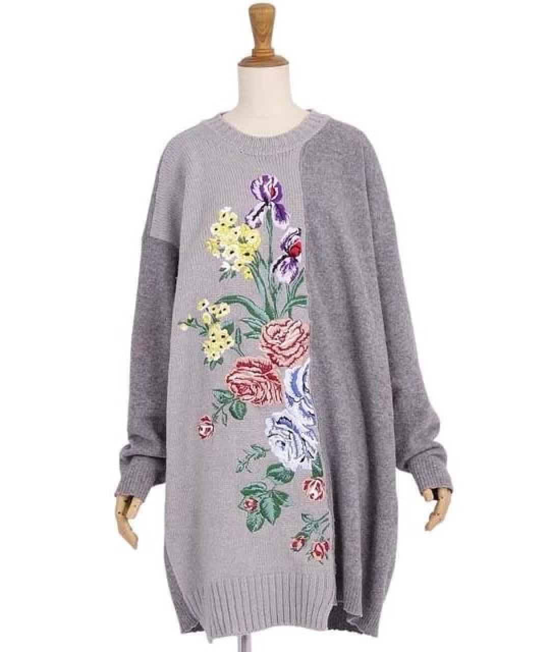 SPORT MAX CODE Серое шерстяное повседневное платье, фото 8