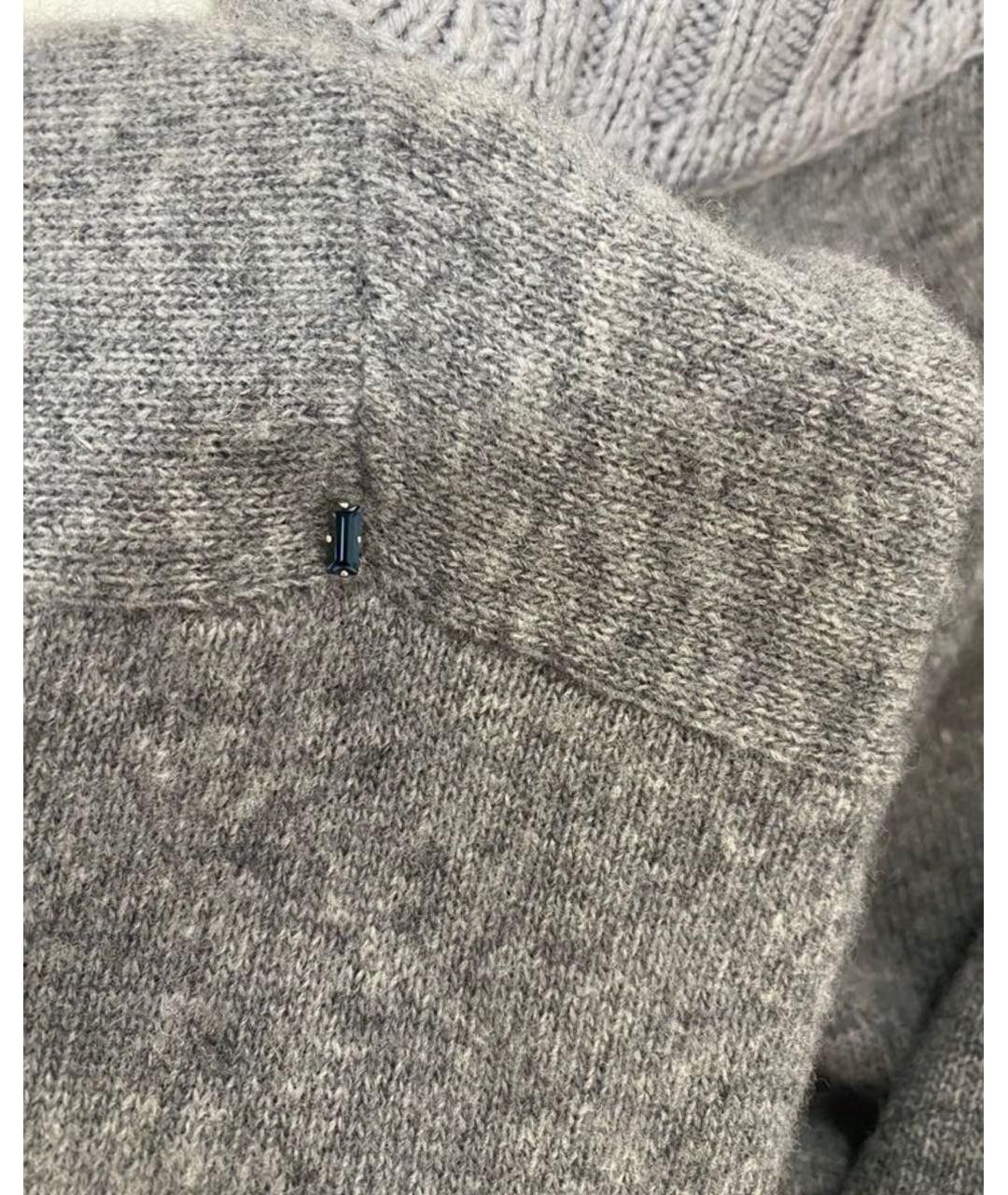 SPORT MAX CODE Серое шерстяное повседневное платье, фото 7