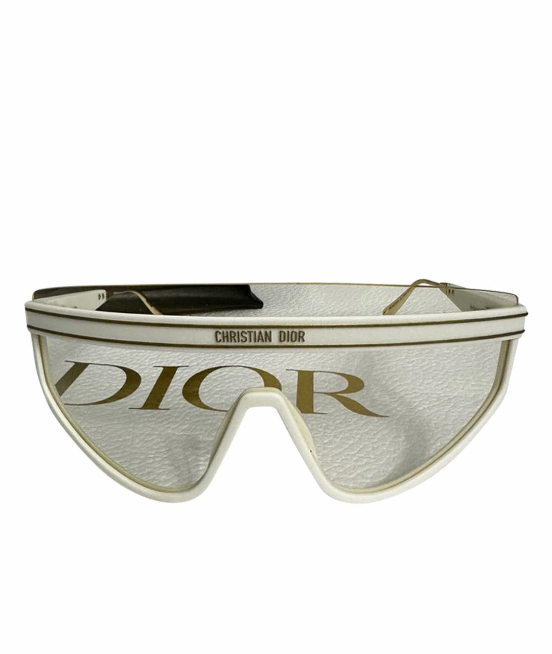 CHRISTIAN DIOR Белые пластиковые солнцезащитные очки, фото 1