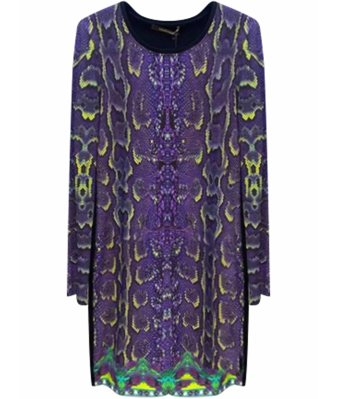 ROBERTO CAVALLI Фиолетовое вискозное платье, фото 1