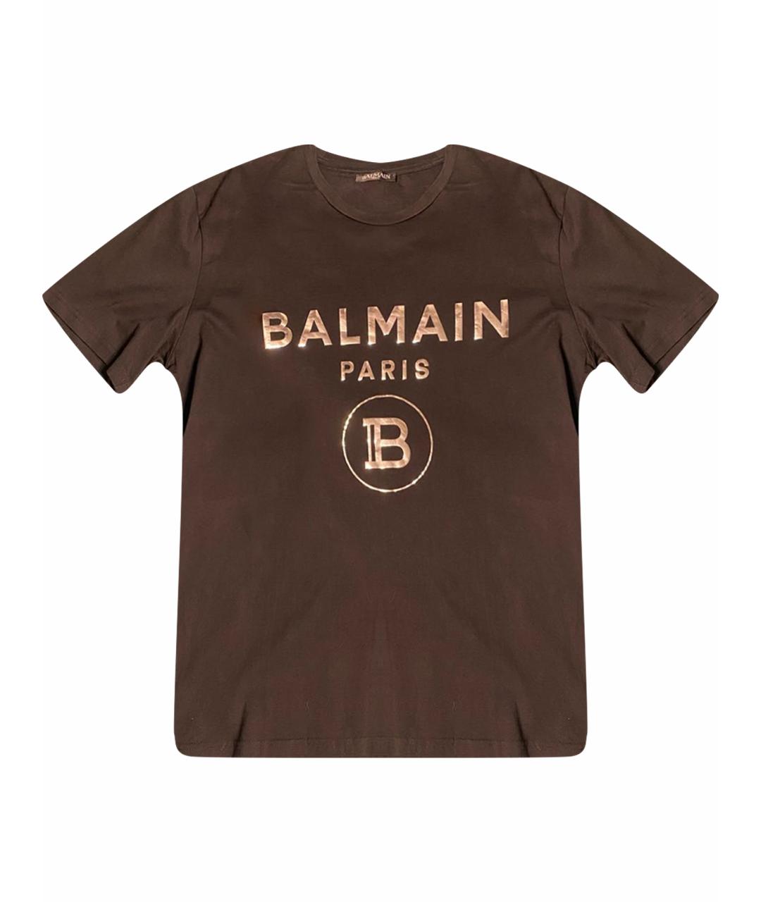 BALMAIN Черная хлопковая футболка, фото 1