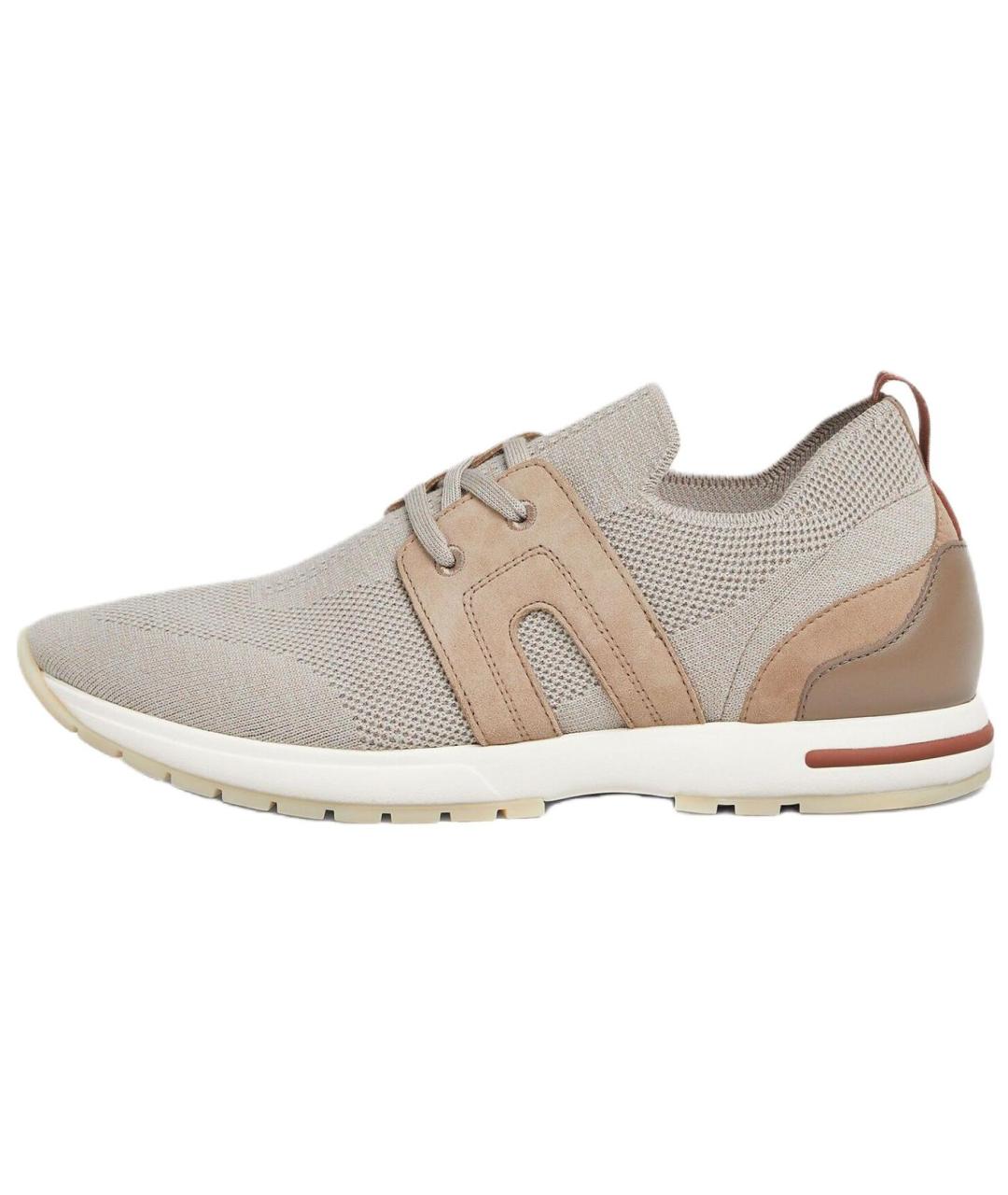 LORO PIANA Серые текстильные кроссовки, фото 2