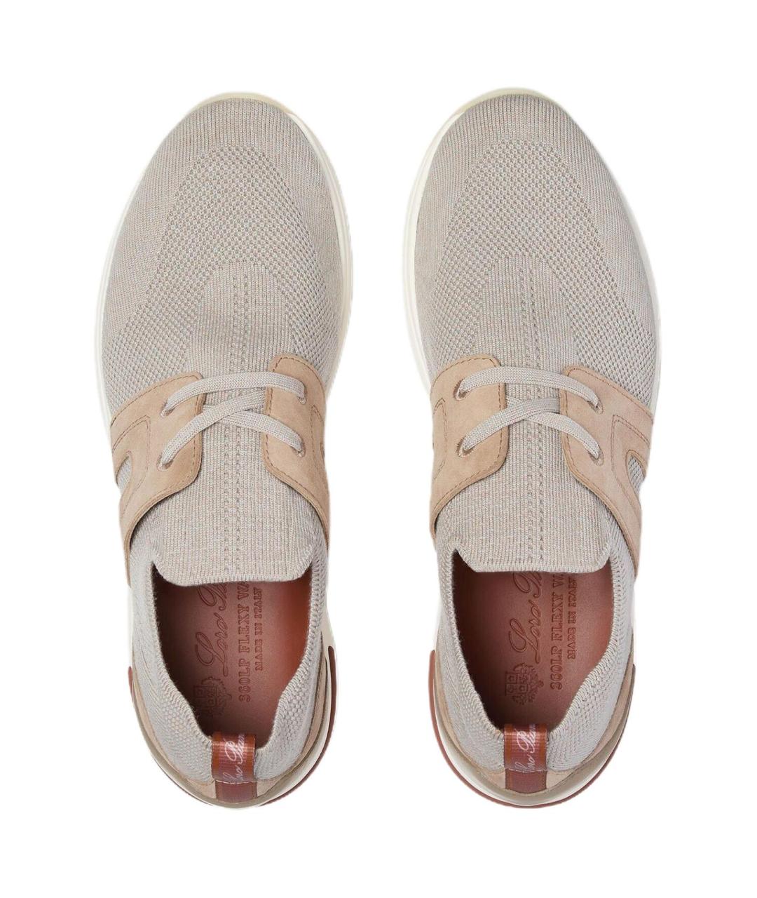 LORO PIANA Серые текстильные кроссовки, фото 5