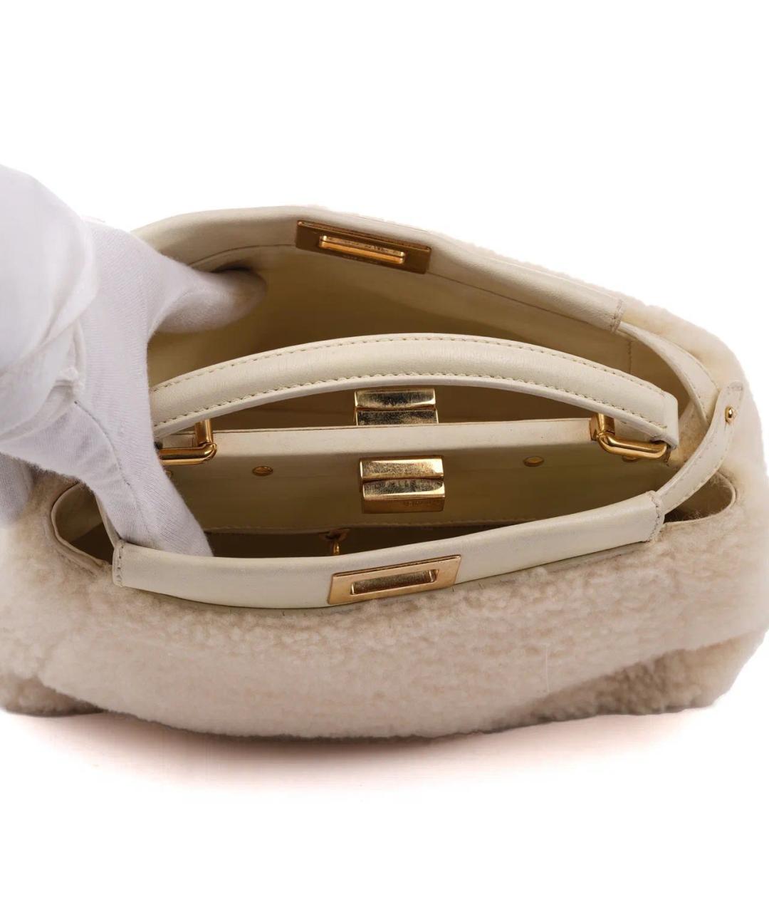 FENDI Бежевая меховая сумка через плечо, фото 8