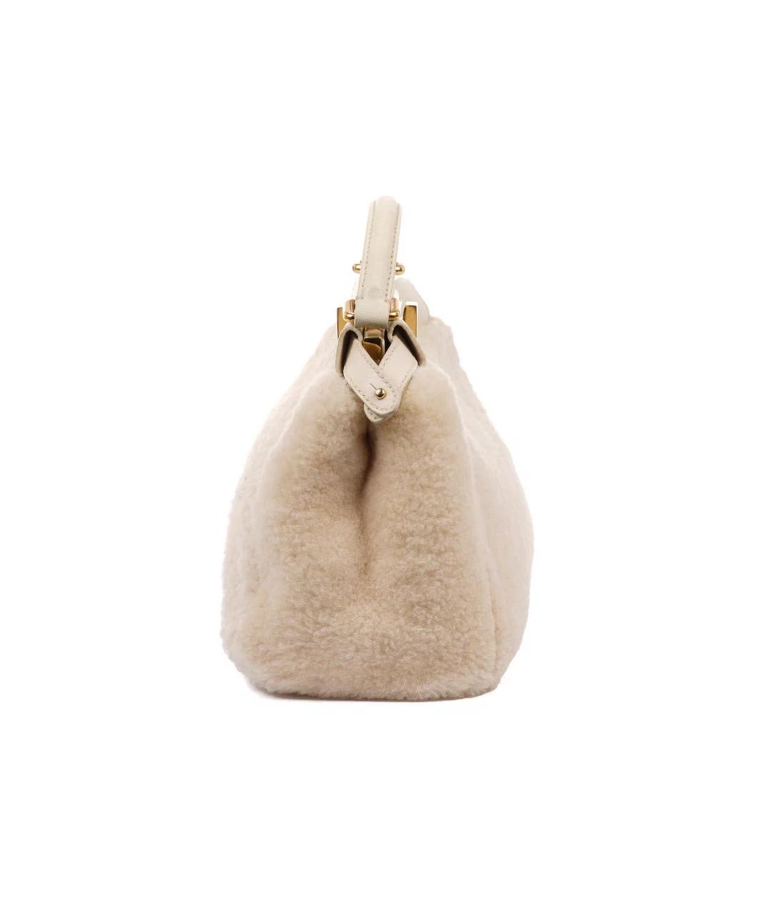 FENDI Бежевая меховая сумка через плечо, фото 5