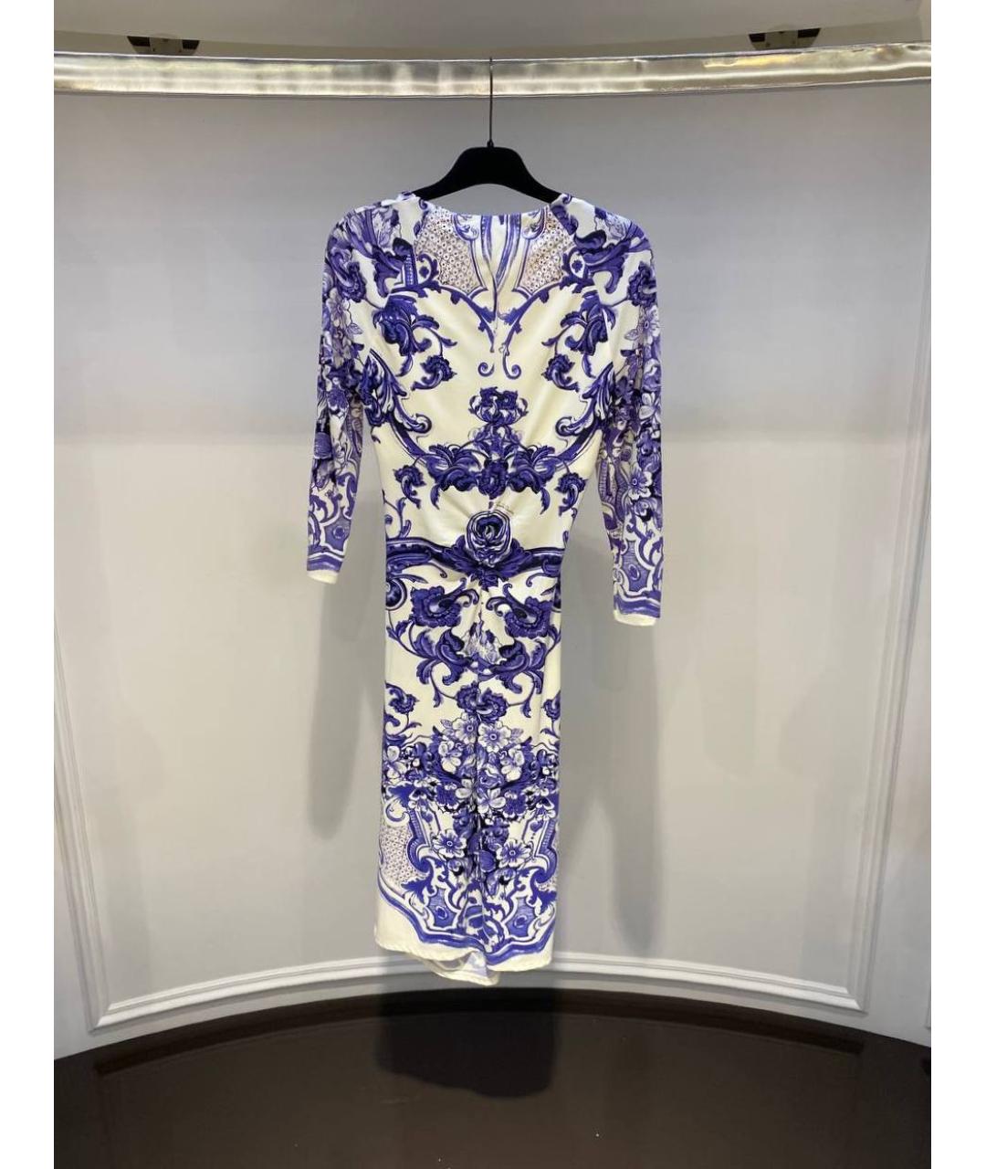 ROBERTO CAVALLI Фиолетовое полиамидовое коктейльное платье, фото 3