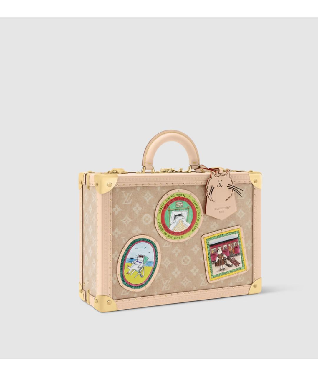 LOUIS VUITTON Бежевый чемодан, фото 2