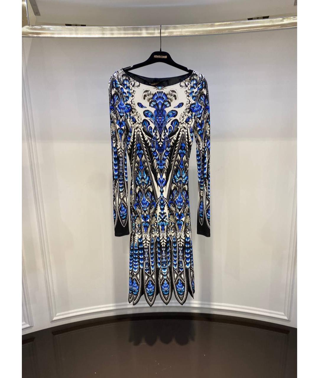 ROBERTO CAVALLI Мульти вискозное коктейльное платье, фото 4