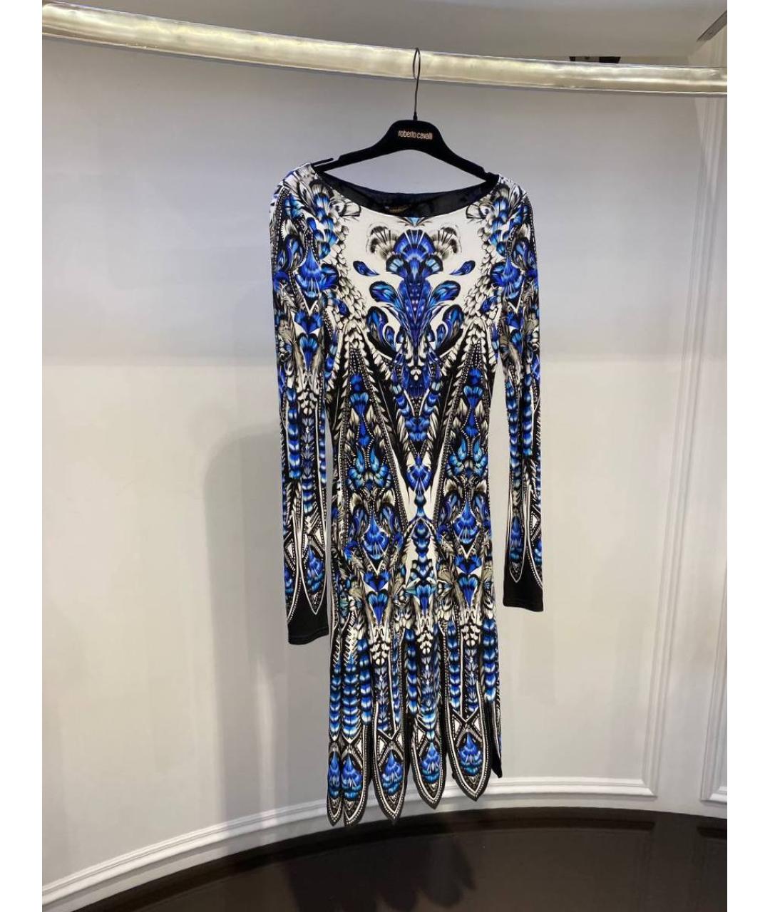 ROBERTO CAVALLI Мульти вискозное коктейльное платье, фото 2