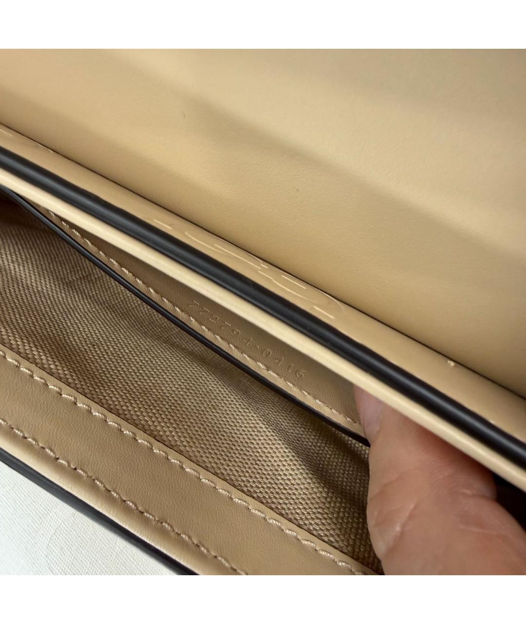 GUCCI Бежевая кожаная сумка через плечо, фото 6