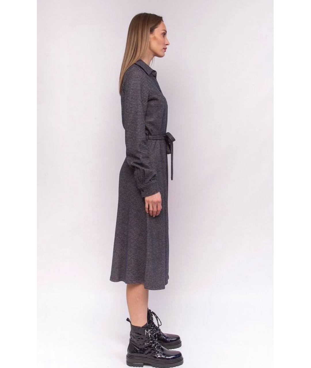 WEEKEND MAX MARA Серое вискозное повседневное платье, фото 6