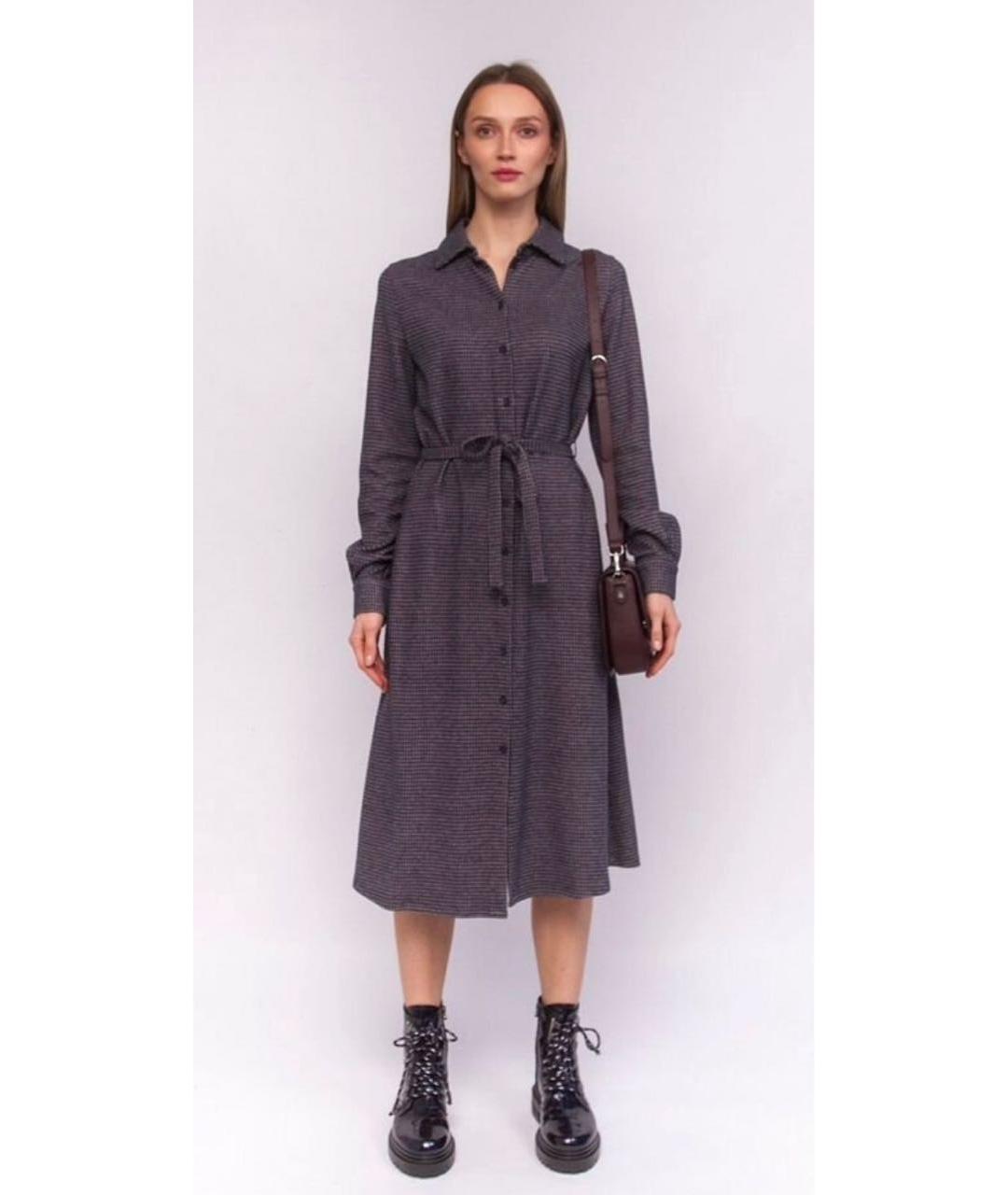 WEEKEND MAX MARA Серое вискозное повседневное платье, фото 5